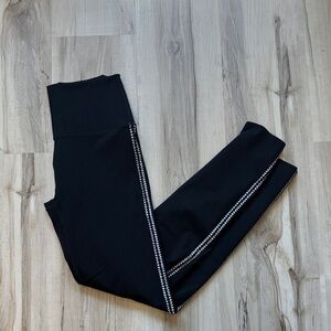 Women's Black Leggings with Side Stitches
